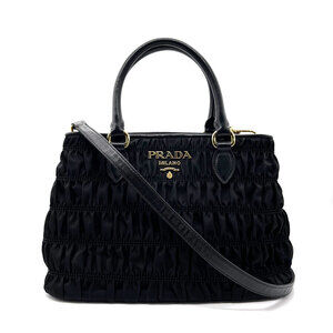Prada crossbody shoulder bag leather black